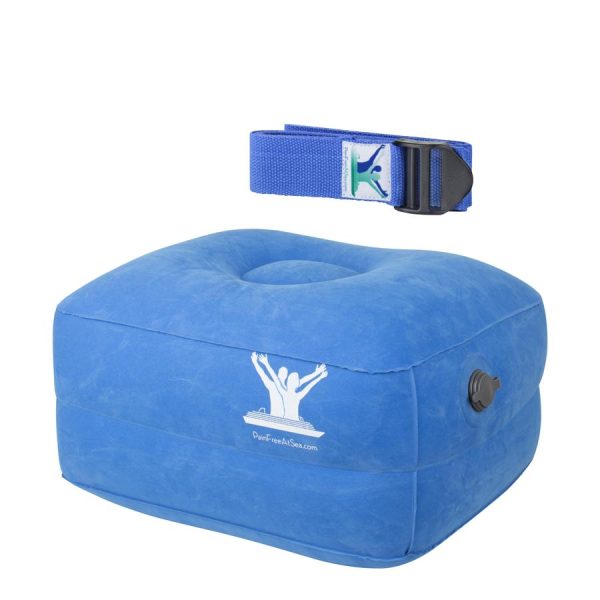 Posture Therapy Basic Inflatable Package: Large & Small Blocks, Long and Short Rolls, Pump and Aqua Strap/Yoga Belt—Travel Package - Image 4