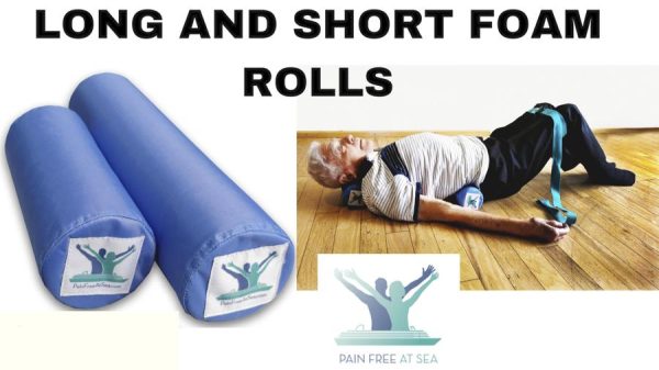 Posture Therapy Long and Short INFLATABLE ROLLS/Towel and Aqua STRAP/Yoga Belt Bundle - Image 8