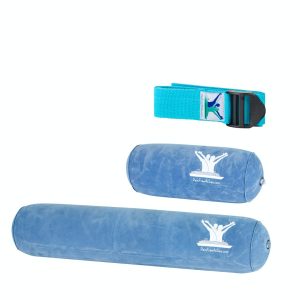 Posture Therapy Long and Short INFLATABLE ROLLS/Towel and Aqua STRAP/Yoga Belt Bundle