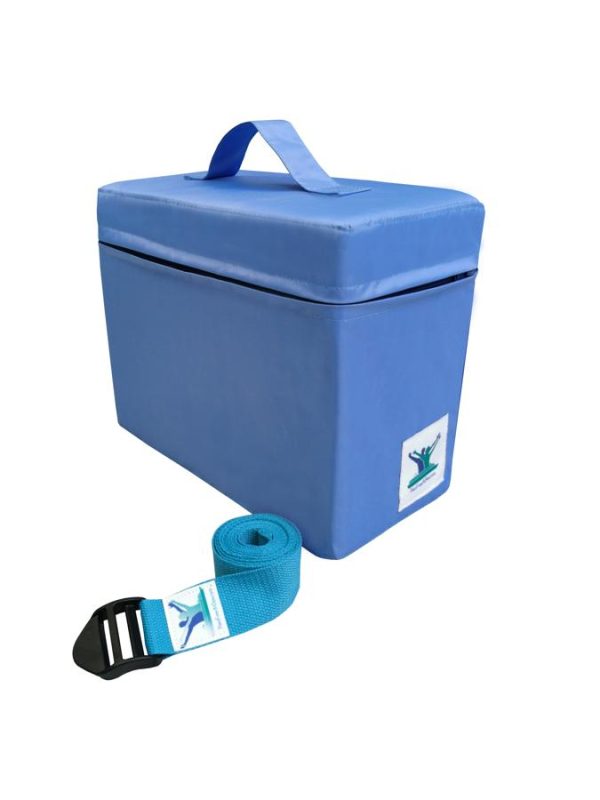 Posture Therapy Small FOAM Block and Aqua STRAP/Yoga Belt Bundle